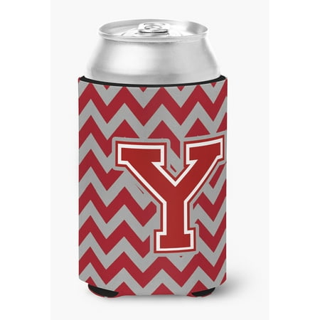 

Letter Y Chevron Maroon and White Can or Bottle Hugger