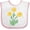 White and Pink, variant on Inktastic Yellow Buttercup Flowers Boys or Girls Baby Bib