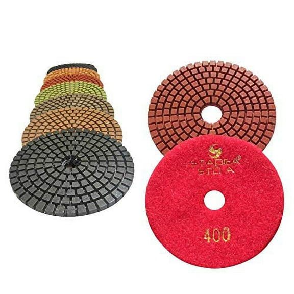 STADEA Grit 400 5" Diamond Polishing Pads Premium Grade Wet Flexible 2.2 MM High