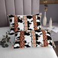 thumbnail image 3 of Erosebridal Boho Aztec Coverlet Set Queen, Geometric Bedding Set, Farmhouse Cow Print Bed Set, Breathable Room Decor, 3 Pieces, 3 of 5