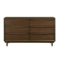 thumbnail image 2 of Benjara Soly 62 Inch Wide Dresser, 6 Drawers, Lip Pull Handles, Walnut Brown Finish, 2 of 5