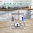 thumbnail image 4 of 1Pc Multi-function Storage Rack Three-layer Stainless Steel Rack Kitchen Shelf, 4 of 8