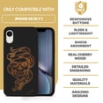 thumbnail image 7 of Wood phone case for iPhone XR compatible protective cell phone cover shockproof slim fit laser engraved Snake Skull design Black wood case for Men & Women by CaseYard, 7 of 7