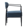 thumbnail image 5 of Navy Blue Fabric Chair - Pocket Spring Comfort - Bedroom Corner - Stylish Piece, 5 of 5