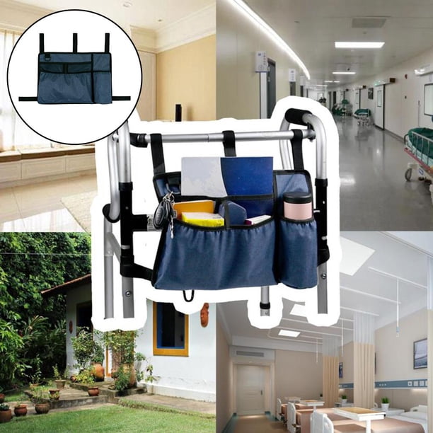 Organizador lateral para silla de ruedas Accesorios para apoyabrazos de silla de ruedas Bolsa de transporte Organizador para ruedas Sillas de - Negro Salvador bolsa lateral para silla de ruedas