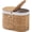 Natural, variant on Casa Pura Furniture 2-Section Laundry Hamper with Lid, Handwoven Water Hyacinth Wicker Clothes Basket with Removable Liner Bags for Bedroom, Bathroom and Laundry Room