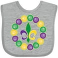thumbnail image 3 of Inktastic Mardi Gras Beads and Fleur De Lis Boys or Girls Baby Bib, 3 of 4