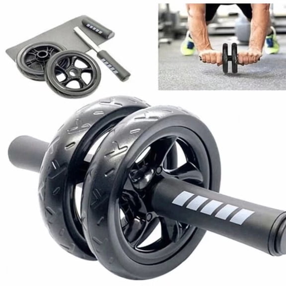 Dual-Wheel Ab Roller (With Kneeling Pad) And Comfortable Foam Grips, A Piece Of Abdominal And Core Exercise Equipment Suitable For Men And Women To Train Abdominal And Core Strength, Ideal For Home G