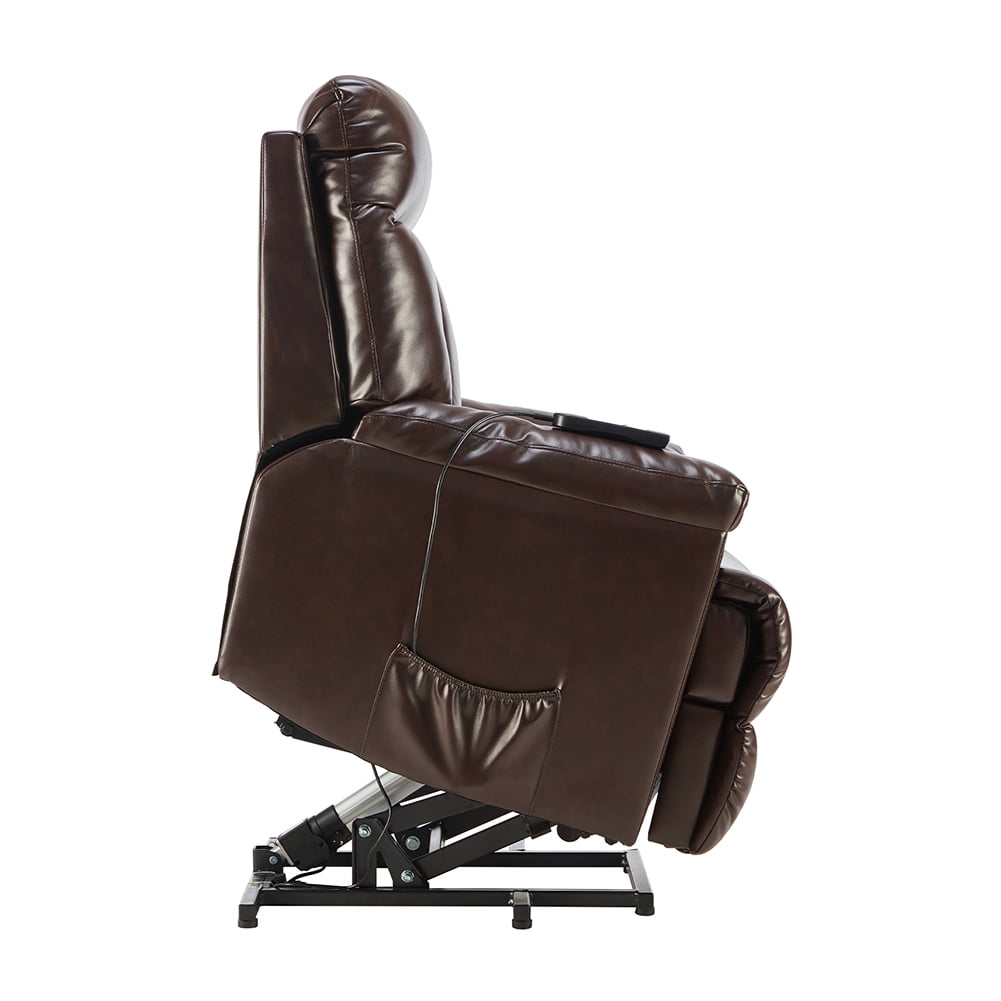 Private Jungle Lift Chair and Power PU Leather Recliner, Living Room Heavy Duty Elderly Lift Recliner, Brown Private Jungle Lift Chair and Power PU Leather Recliner, Living Room Heavy Duty Elderly Lift Recliner, Brown