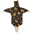 thumbnail image 2 of Wearable Blanket Hoodie for Tiger Leaf Flannel Hooded Blanket with Pockets and Sleeves Suitable, 2 of 7
