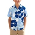 thumbnail image 2 of Tdoqot Boys Hawaiian Shirts with Pocket- Button Down Print Tropical Short Sleeve Kids Beach Shirts Multicolor Size 4, 2 of 8
