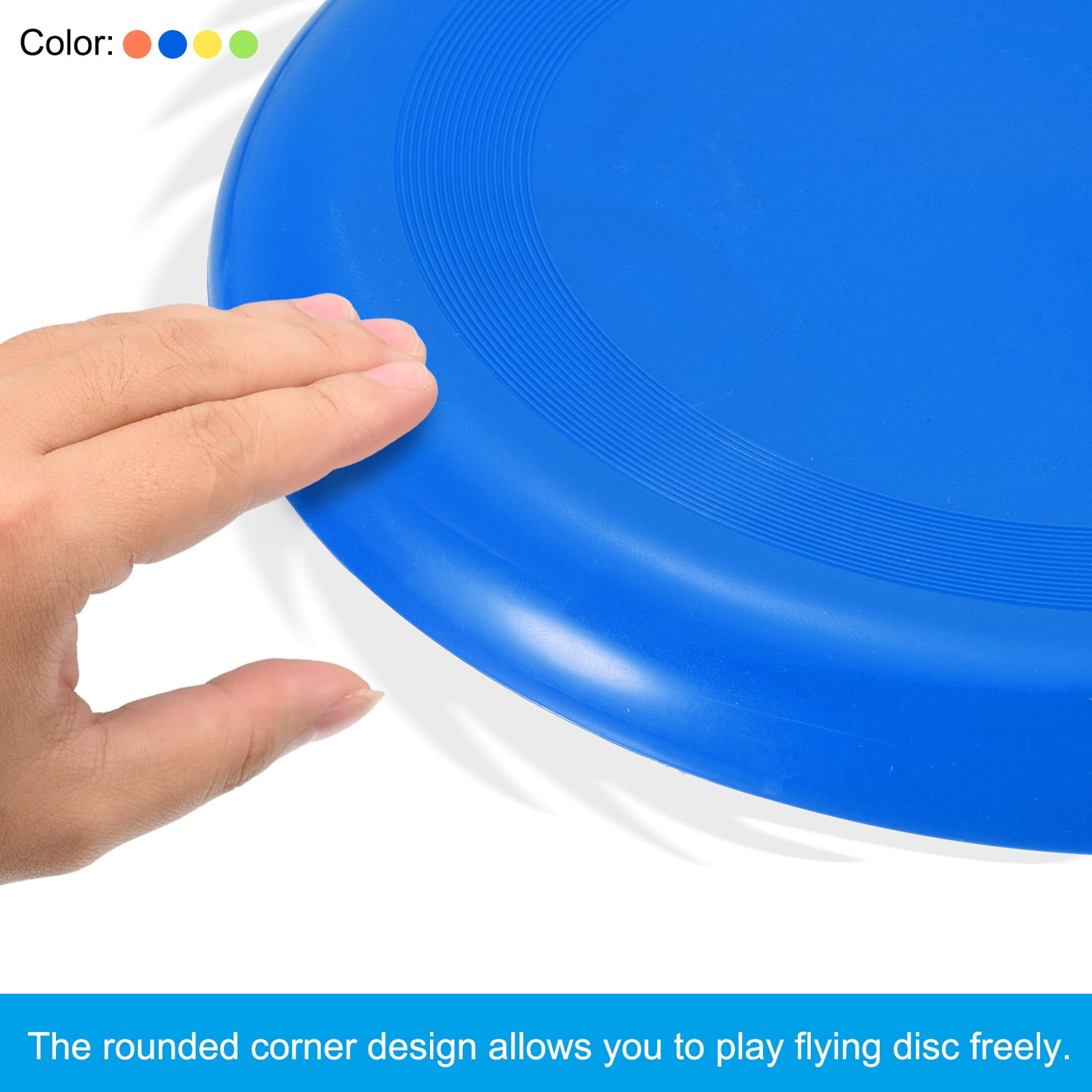 Flying Disc 9 Inch 65 Gram Sport Training Disk, Orange Yellow Blue Green, 8 Pack