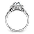 thumbnail image 2 of 14k White Gold 1.52ct. Cushion Unique Halo Moissanite Engagement Ring Size 6.5, 2 of 7