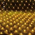 thumbnail image 3 of Guirnalda de luces LED de malla de red de 3 m/6 m/12 m, guirnalda de luces LED navideñas para exteriores, resistente al agua, para fiestas, jardines, bodas y decoración, 3 of 5