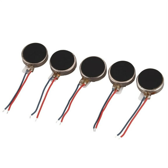 5pcs DC3V/0.1A 1.5V/0.05A 10x2.7mm Coin Vibration Motor Silver
