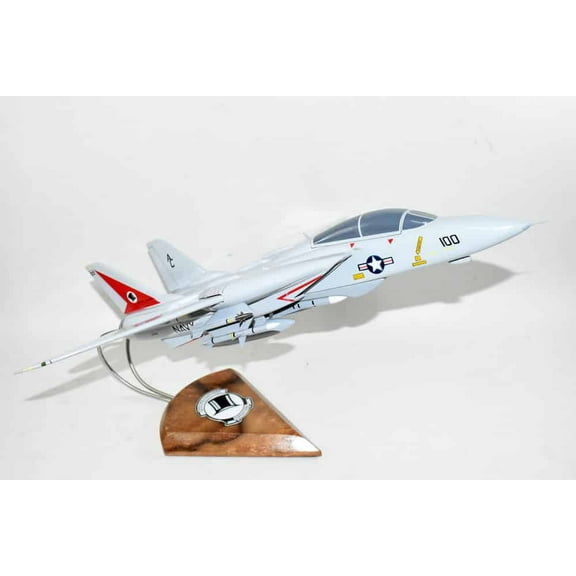 VF-14 Tophatters F-14A (1988) Model, 1/42 (18") Scale, Mahogany, Navy, Fighter