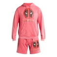 thumbnail image 5 of Deadpool Men's and Big Men's Swords Graphic Hoodie with Long Sleeves, Sizes XS-3XL, 5 of 5