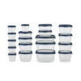 thumbnail image 1 of Rubbermaid EasyFindLids Vented Food Storage Containers, Set of 18 (36 Pieces Total), Insignia Blue, 1 of 9