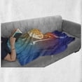 thumbnail image 6 of Fantasy Soft Flannel Fleece Blanket, Stream of Binary Digits Leaking from Abstract Brain Mental Creativity Theme Print, Cozy Plush for Indoor and Outdoor Use, 50" x 60", Multicolor, by Ambesonne, 6 of 6