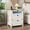 Walnut White2, variant on DICTAC White Nightstand with Charging Station and LED Lights, Farmhouse Night Stand with 3 Drawers, Bedside Table with Large Storage, Rustic End Table for Bedroom
