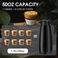 50oz Thermal Coffee Carafe Insulated Coffee Thermos Airpot, Stainless
