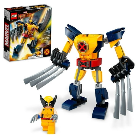 LEGO Marvel Wolverine Mech Armor 76202 Building Kit; Collectible Mech and Minifigure for Wolverine Fans Aged 7  (141 Pieces)