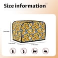 thumbnail image 5 of Kdxio Vintage White Yellow Sunflower Print Toaster Cover Bread Machine Cover Fits for Most Standard 2 Slice Toasters,Keep Toaster Free From Dust And Fingerprint Oven Dustproof Cover, 5 of 7