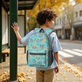 thumbnail image 6 of Golden Retriever and Rose Blue 17" School Backpacks for Teens,Waterproof Oxford Fabric,S-Shape Padded Straps for School,Travel,Hiking,Camping, 6 of 6