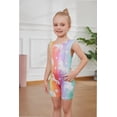 thumbnail image 5 of Gymnastics Leotards for Girls Rainbow Unicorn Toddlers Kids Tumbling Outfit Dance Unitard Biketards with Shorts, 5 of 6