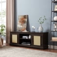 thumbnail image 5 of Espresso MDF TV Stand with 2 Storage Shelves | Acts as Entertainment Center and Console Table | Facilitates Cable Organization, 5 of 5