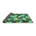 thumbnail image 2 of Ahgly Company Indoor Rectangle Abstract Turquoise Blue Modern Area Rugs, 2' x 3', 2 of 4
