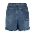 thumbnail image 3 of Sakmal Denim Shorts Women High Waisted Cut off Jean Blue Stretchy Solid Womens Shorts with Pockets, 3 of 5