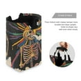 thumbnail image 3 of Yayeee Freestanding Laundry Hamper with Handle Collapsible Large Storage Basket for Clothes, Colorful Skeleton Sun, 3 of 7