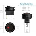 thumbnail image 3 of Interruptor basculante LED Snow-8 piezas, interruptor de 12 V para automóvil, CC de 12 V, 20 A, interruptor de encendido/apagado con enclavamiento automático, botón pulsador Spst redondo, 3 of 5