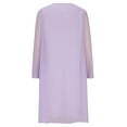 thumbnail image 5 of JURANMO Women's Elegant Chiffon Mother of The Bride Dresses with Jacket 2 Piece Sets Knee Length Evening Party Dress Purple M on Sale Clearance, 5 of 7
