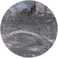 thumbnail image 1 of Ahgly Company Indoor Round Mid-Century Modern Dark Gray Oriental Area Rugs, 6' Round, 1 of 6