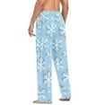 thumbnail image 3 of FORMRS Mens Pajama Pants with Pockets Sleepwear Lounge Bottoms Sizes S-2XL, Blue Snowflake, 3 of 7