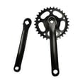 thumbnail image 2 of funtasica Crankset,Mountain Bike Crank Arm Set,Iron Easy Installation 32T Chainring Square Taper Single Speed for Mountain Bike Black, 2 of 8