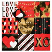 Way To Celebrate Valentine's Day Patchwork Hearts Gift Bag