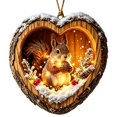 thumbnail image 4 of Squirrel Forest Animal Christmas Ornaments 2026, Funny 2d Acrylic Flat Xmas Animal Lover Gifts, Rustic Woodland Holiday Hanging Ornament Animals Lover Gifts & Christmas Stocking Stuffers,2 Pcs, 4 of 5