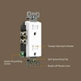 thumbnail image 3 of ELEGRP Decorator Wall Receptacle Outlet, Tamper Resistant 15 Amp Standard Electrical Wall Outlet, Residential Grade, Self-grounding, 125V, Wall Plate Included, UL Listed, Glossy White, 10 Pack, 3 of 11