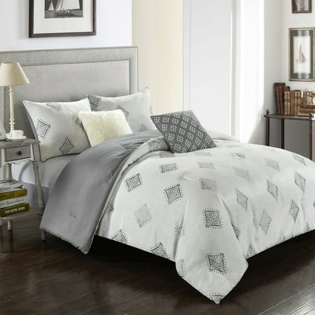 Better Homes And Gardens Embroidered Diamond Shape 5 Piece Comforter Better Homes And Gardens Embroidered Diamond Shape 5 Piece Comforter Set