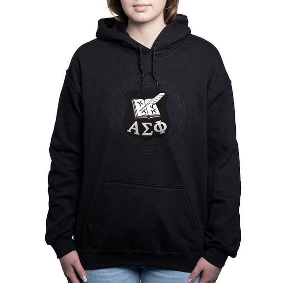 CafePress - Alpha Sigma Phi Black And White Seal Sweatshirt - Pullover Hoodie, Classic & Comfortable Hooded Sweatshirt