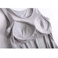 thumbnail image 6 of Tank Tops for Women under $5 Plus Size Sawvnm Ladies Camisole With Chest Pad No Steel Rings Bottom Underwear Yoga Sports Tank Tops for Women Gray XXXL, 6 of 8