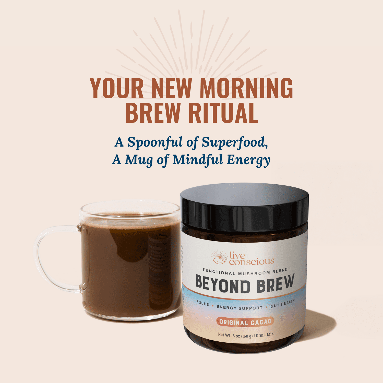 Live Conscious Beyond Brew Mushroom Superfood Coffee Alternative, 30 Serv.