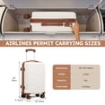 thumbnail image 6 of 20" Carry-on Luggage Set,Hardside Lightweight ABS Suitcase with 7 Pieces Organizer Bags,White Tan, 6 of 8