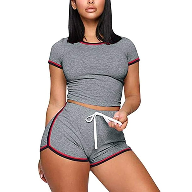 matching sweatsuit set shorts