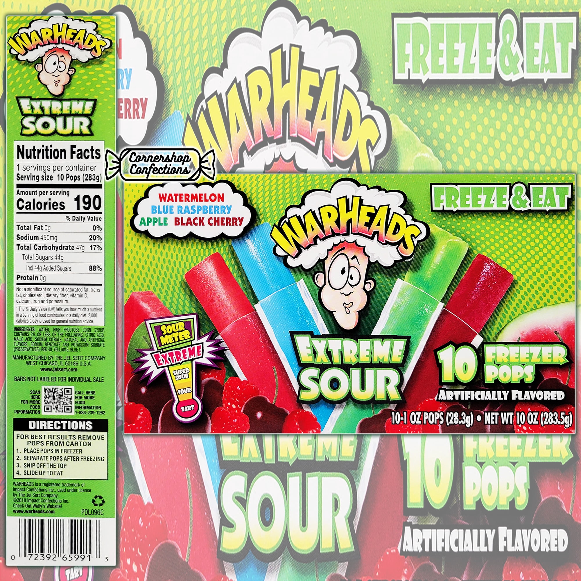 Cornershop Confections Freezer Pops Variety Pack, 60 Count