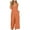Orange, variant on Women's Summer Jumpsuit Casual Loose V Neck Sleeveless Overalls Wide Leg Long Pants Romper with Pockets