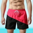 thumbnail image 2 of XINPING Mens Swim Trunks 2xl Big and Tall Slim Fit Tropical Print Quick-Dry Pool Swimming Trunks with Pockets Anti-Chafe Summer Swimwear, 2 of 9